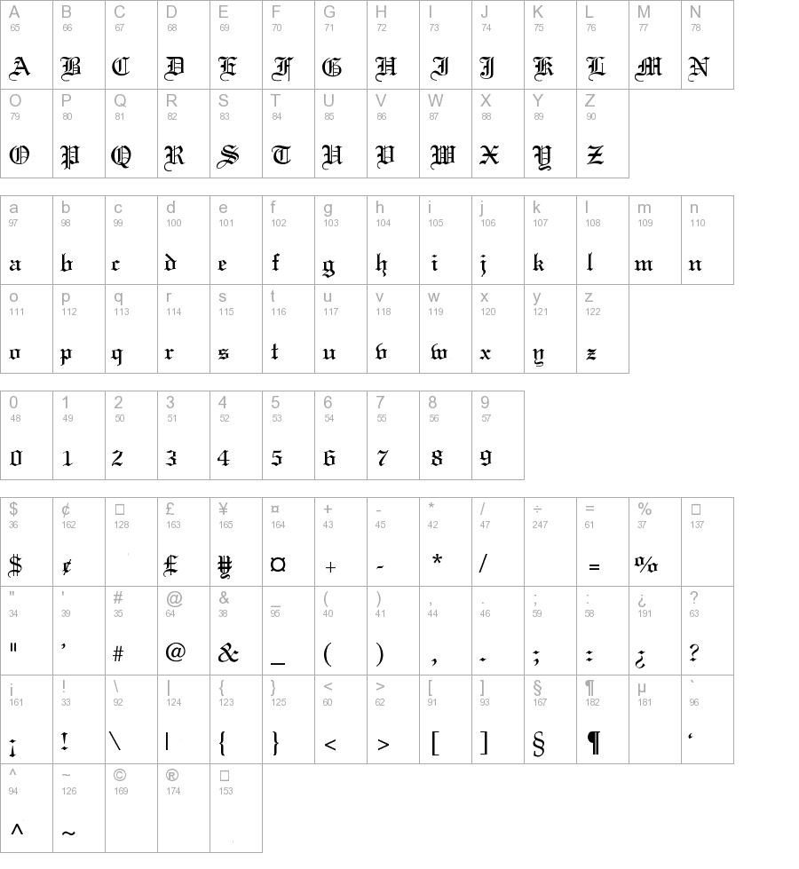 old-english-regular-truetype-font