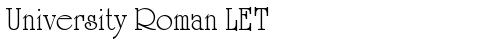 University Roman LET Plain font TrueType