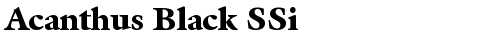 Acanthus Black SSi Bold TrueType-Schriftart