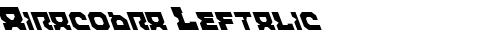 Airacobra Leftalic Italic fonte truetype