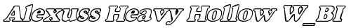 Alexuss Heavy Hollow W_BI Bold Italic TrueType-Schriftart