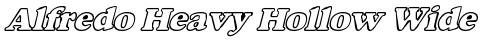 Alfredo Heavy Hollow Wide Bold Italic TrueType-Schriftart