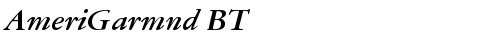AmeriGarmnd BT Bold Italic truetype font