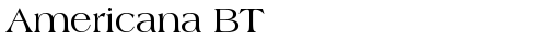 Americana BT Roman truetype шрифт