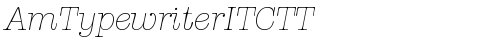 AmTypewriterITCTT Italic TrueType-Schriftart
