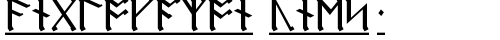 AngloSaxon Runes-1 Regular truetype font