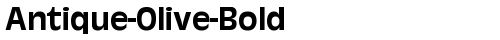 Antique-Olive-Bold Regular font TrueType