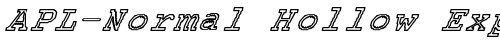 APL-Normal Hollow Expanded Bold Italic truetype шрифт бесплатно