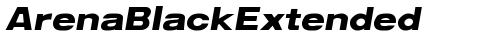 ArenaBlackExtended Italic truetype font