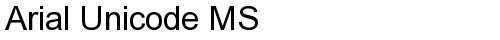 Arial Unicode MS Regular truetype font
