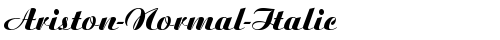 Ariston-Normal-Italic Regular truetype font