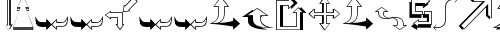 Carr Arrows (outline) Regular truetype шрифт бесплатно