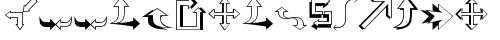 Arrows (outline) Regular truetype шрифт бесплатно