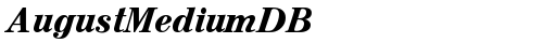 AugustMediumDB Bold Italic free truetype font