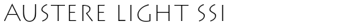 Austere Light SSi Extra Light truetype шрифт