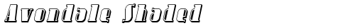 Avondale Shaded Italic Truetype-Schriftart kostenlos