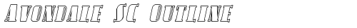 Avondale SC Outline Italic font TrueType gratuito