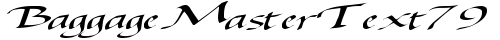 BaggageMasterText79 Regular font TrueType