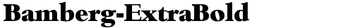 Bamberg-ExtraBold Regular truetype шрифт