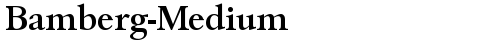 Bamberg-Medium Regular font TrueType