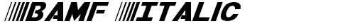 Bamf Italic Italic truetype шрифт