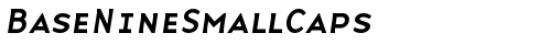 BaseNineSmallCaps Italic truetype шрифт