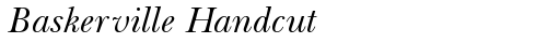 Baskerville Handcut Italic truetype font