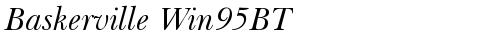 Baskerville Win95BT Italic Truetype-Schriftart kostenlos