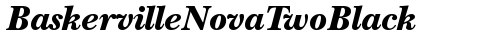 BaskervilleNovaTwoBlack Italic truetype font