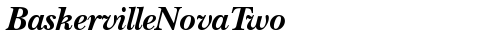 BaskervilleNovaTwo Bold Italic TrueType-Schriftart