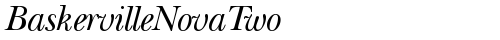 BaskervilleNovaTwo Italic Truetype-Schriftart kostenlos