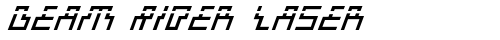 Beam Rider Laser Italic truetype font