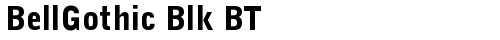 BellGothic Blk BT Bold font TrueType