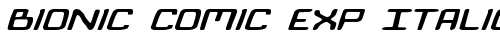 Bionic Comic Exp Italic Italic font TrueType