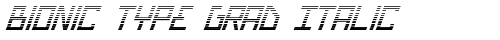 Bionic Type Grad Italic Italic Truetype-Schriftart kostenlos