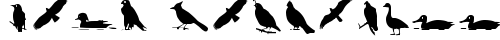 Bird Silhouettes Regular truetype шрифт бесплатно