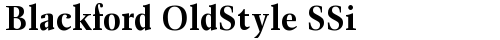 Blackford OldStyle SSi Bold truetype font