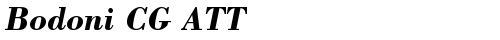 Bodoni CG ATT Bold Italic truetype font
