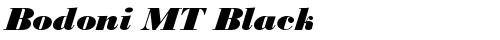 Bodoni MT Black Italic TrueType police