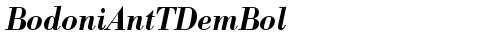 BodoniAntTDemBol Italic TrueType-Schriftart