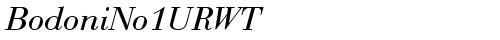 BodoniNo1URWT Italic font TrueType