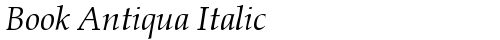 Book Antiqua Italic Regular truetype fuente gratuito