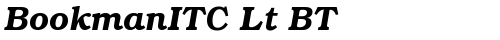 BookmanITC Lt BT Italic truetype font