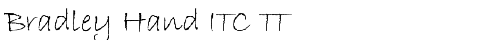 Bradley Hand ITC TT Regular truetype font