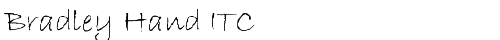 Bradley Hand ITC Regular truetype font