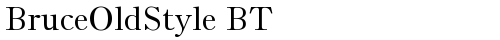 BruceOldStyle BT Roman truetype шрифт
