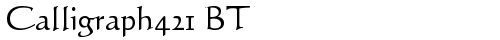 Calligraph421 BT Roman font TrueType