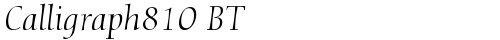 Calligraph810 BT Italic truetype font