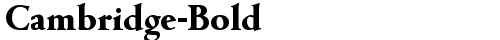 Cambridge-Bold Regular truetype font
