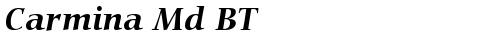 Carmina Md BT Bold Italic truetype шрифт